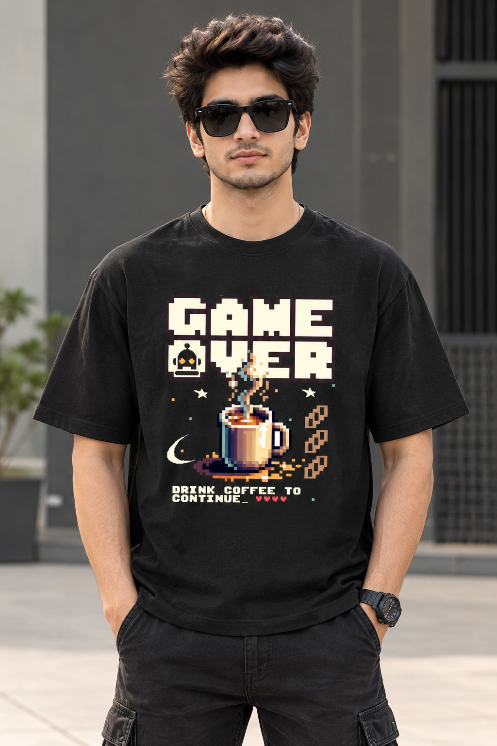 Game Over - Premium 240 Gsm Oversized Tee
